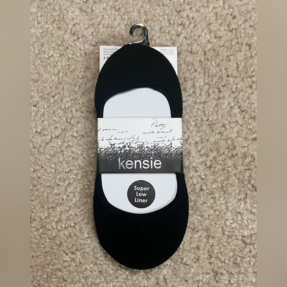 NWT 3 pack Kensie super low liner socks size 9-11